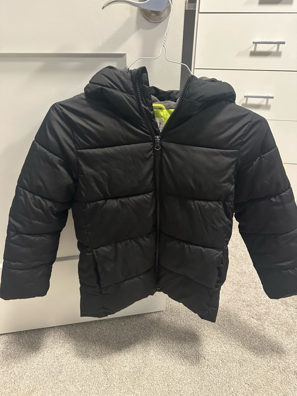 GAP Kids Black Hooded Puffer Jacket